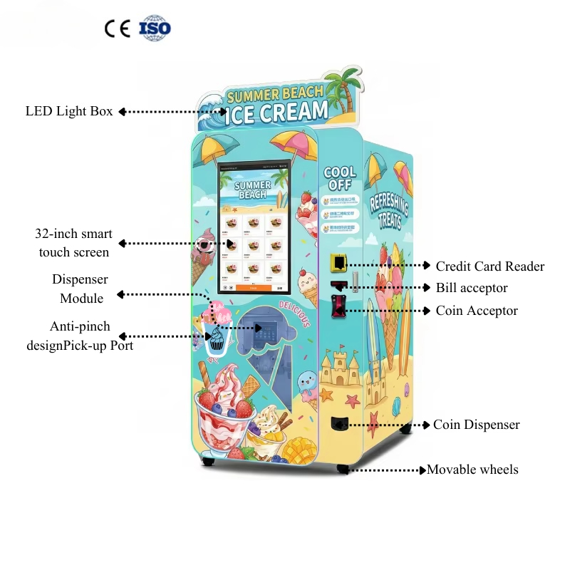 Ice Cream Vending Machine Auto - огляд і ціна Commercial Vending Machine